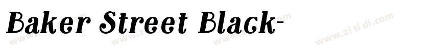 Baker Street Black字体转换